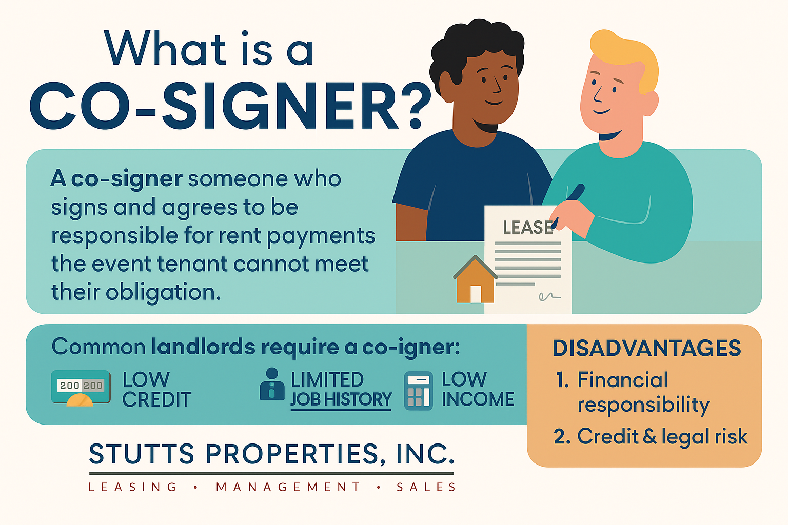 Cosigner on a lease | How Cosigning Works | Property Management Company | Property Managers | Madison | Athens